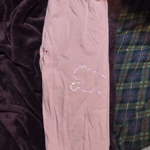 Puma Kids Light Pink Leggings with Shimmering Logo